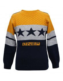 Boys Sweater Star  Design Black